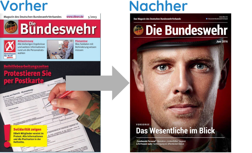 Portfolio Re-Design Magazin-Cover "Die Bundeswehr"